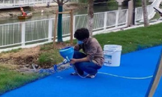 BRT车道水性EAU彩色防滑路面全包价（含材料+施工）